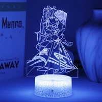 3d lamp anime genshin impact kamisato ayaka night light game for room decor kid gift can be combined to purchase acrylic board