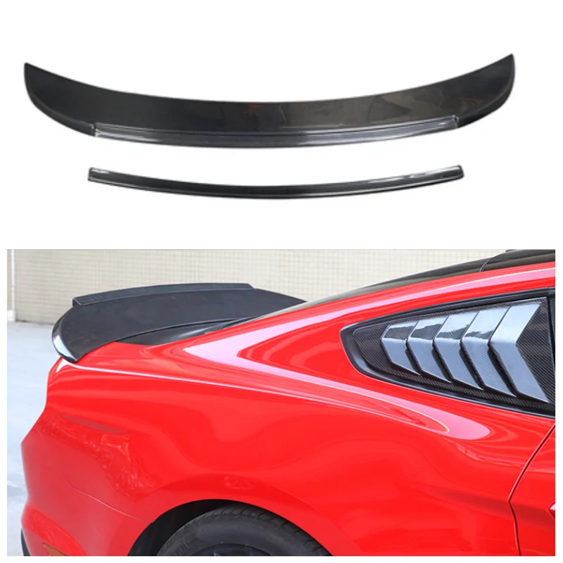 

Spoiler For Ford Mustang 2015-2022 High Quality Carbon Fiber & FPR Primer Car Rear Bumper Trunk Lip Splitters Wing