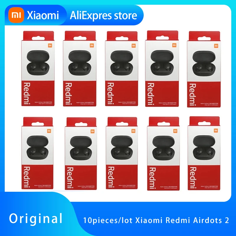 

10pieces/lot Xiaomi Redmi AirDots 2 TWS Bluetooth Earphone Mi Redmi Airdots S Wireless Headset Headphone In-Ear with Mic Earbuds