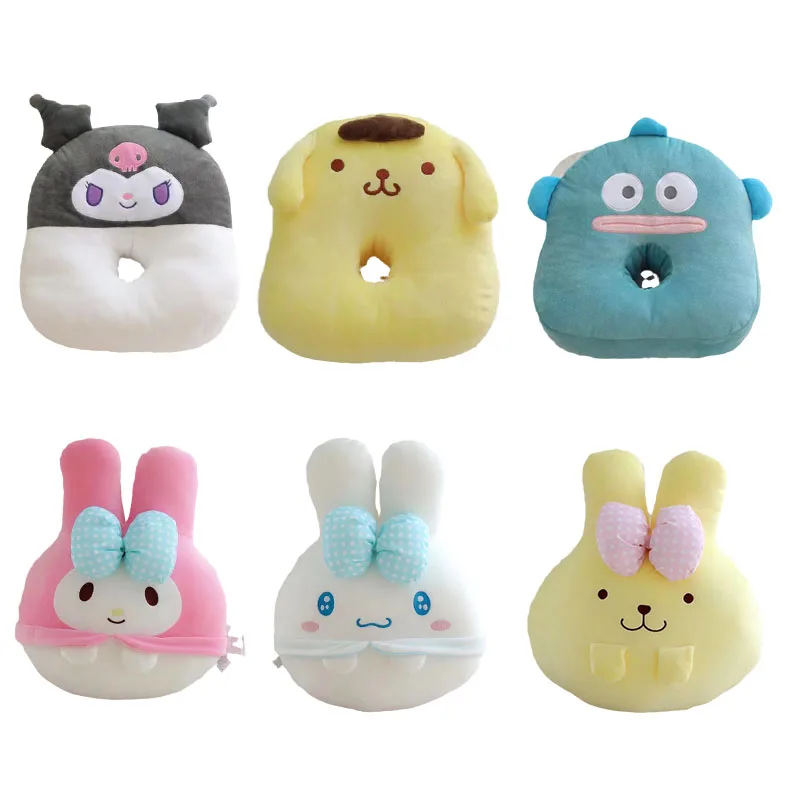 

Kawaii Sanrioed Anime Kuromi My Melody Purindog Cinnamoroll Cartoon Cute Plush Girl Lunch Break Pillow Cushion Car Backrest Gift