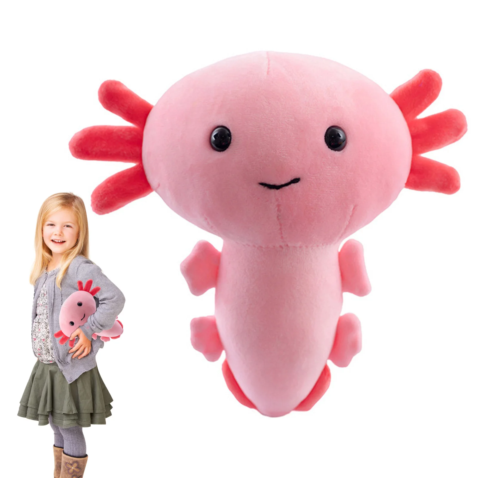 

Плюшевая игрушка саламандра, мягкие милые набивные животные, мексиканская Axolotl, набивное животное, плюшевое животное для детей, подарок на д...