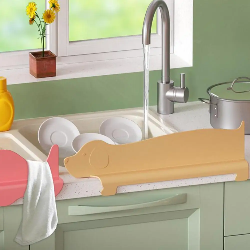 

Sink Splash Guard Modern Cartoon Shape Heat-resistant Washroom Supplies Water Splash Guard Splash-proof Baffle