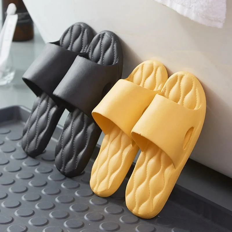 

Women Bathroom Shower Slippers Couples Soft Sole Non Slip Sandals Hotel Solid Color Men Women Flip Flops Flat Shoes Beach Shoes