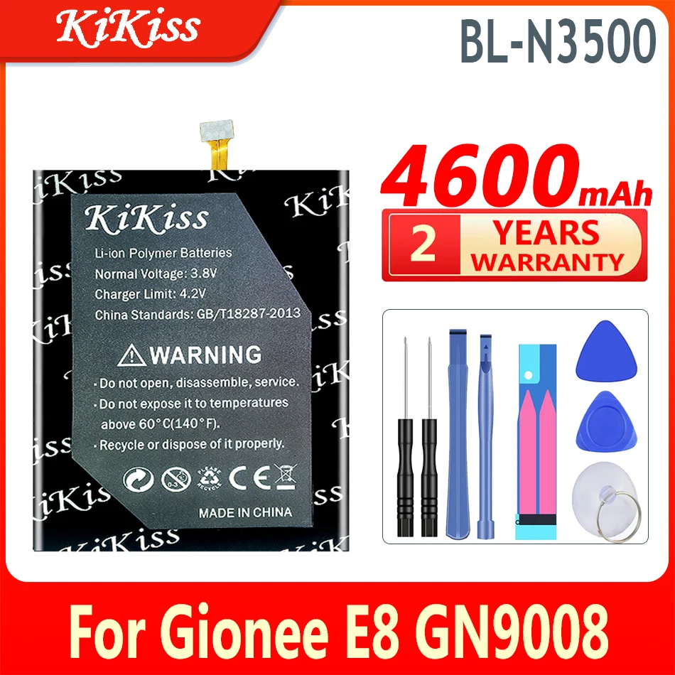 

4600mAh KiKiss High Capacity Battery BL-N3500 BLN3500 For Gionee GN9008 E8 Bateria