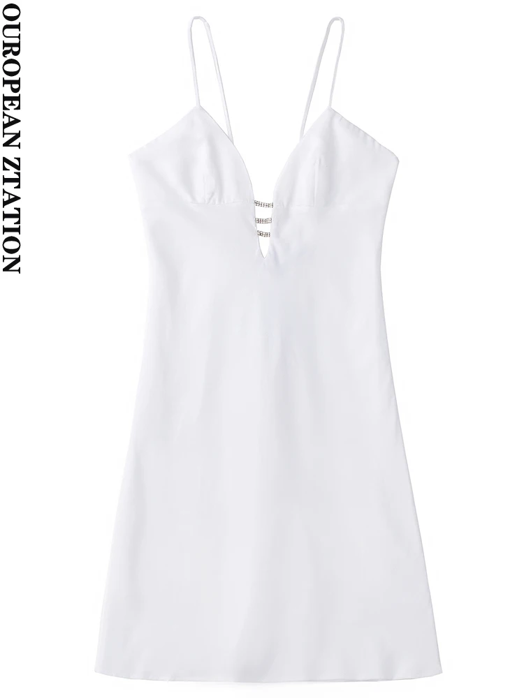 

PAILETE Women 2022 fashion jewel appliques satin mini dress vintage backless zipper thin straps female dresses vestidos mujer