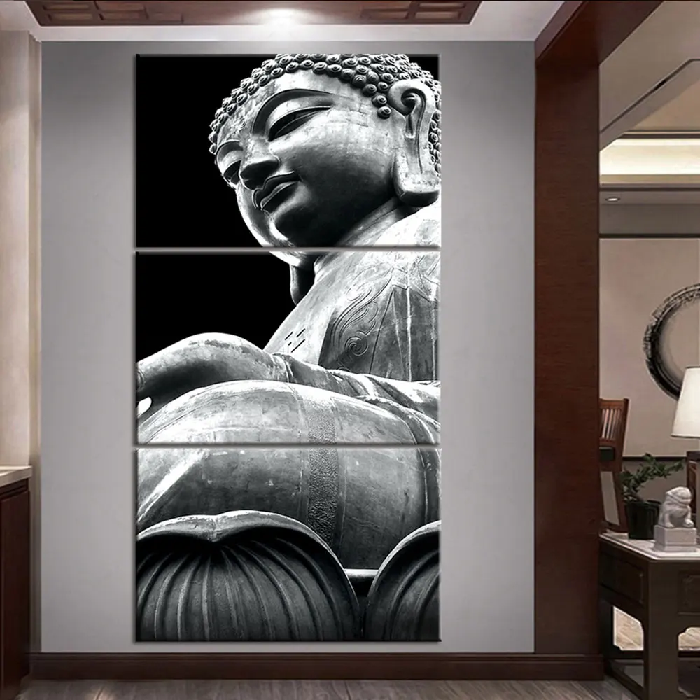 

Artsailing Clubhouse Decoration Canvas Zen Large Buddha Hotel Bedside Mural Artwork Homestay Self-cultivation Hanging Painting