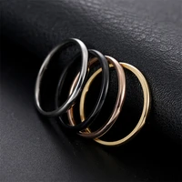 popular jewelry 2mm wide ladies titanium steel fingertip ring ring tail ring japanese and korean style couple ring wholesale
