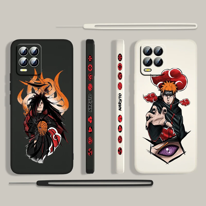 

Anime Naruto Boy Cool For OPPO Realme 50i 50A 9i 8 Pro Find X3 Lite GT Master A9 2020 Liquid Left Rope Phone Case Cover Shell