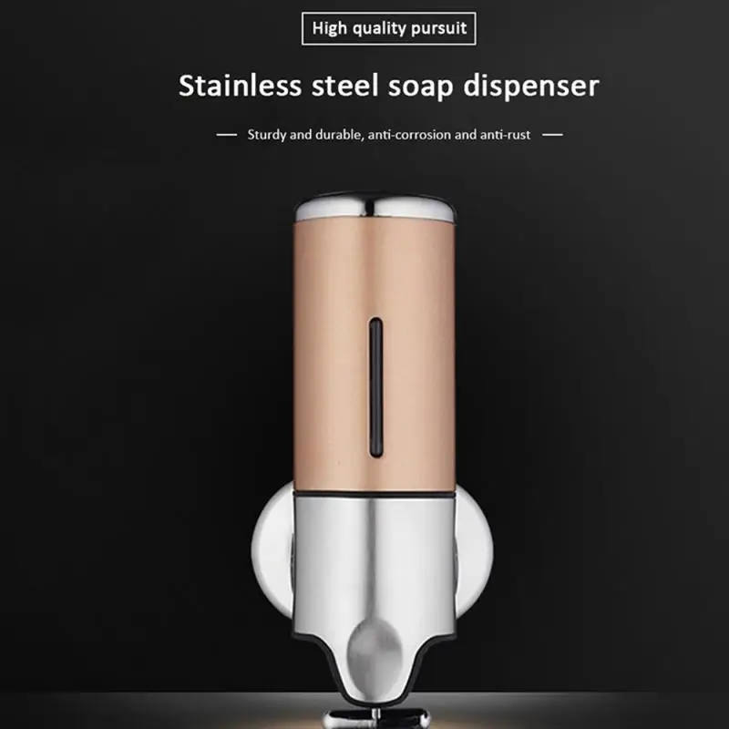 

Пластиковый дозатор мыла для ванной комнаты, из нержавеющей стали, семейная коробка для гелевого мыла для душа, 500 мл