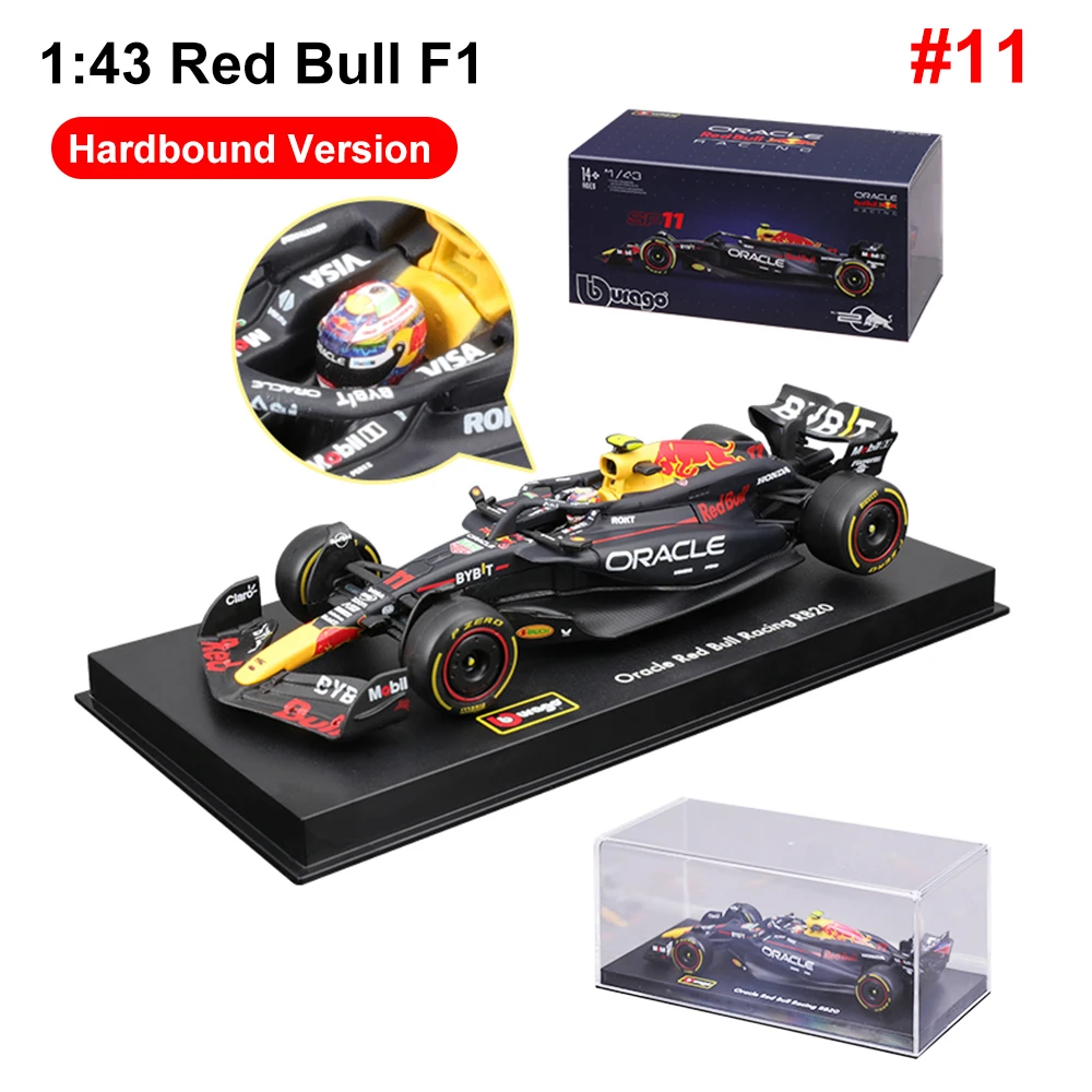 Bburago New 2024 1:43 Red Bull Ferrari F1 # 1 11 Миниатюрные гоночные модели из сплава игрушки