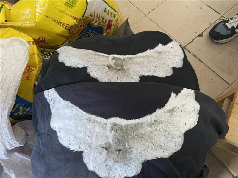 Худи Kanye с капюшоном и принтом голубей мужская женская уличная одежда свитшоты