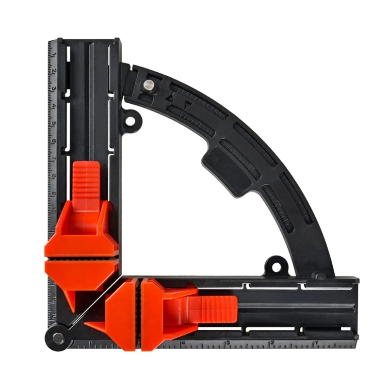 

90 Degree Clamp Inch Metric Dual-Scale Picture Frame Carpentry Clamps Right Clip Adjustable Woodworking Tool