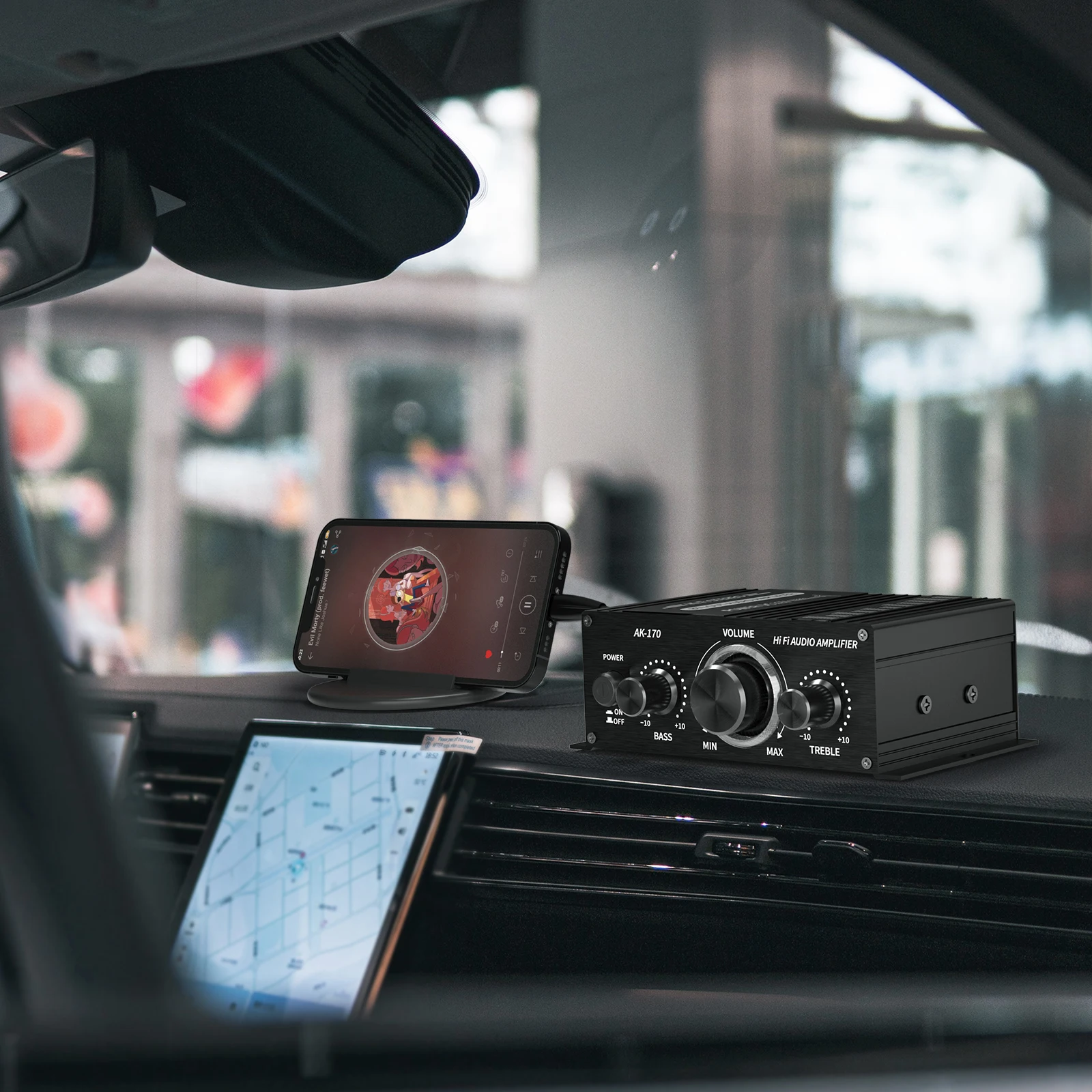 AK170 Мини цифровой мощный аудио автомобильный усилитель сисветильник ка стерео
