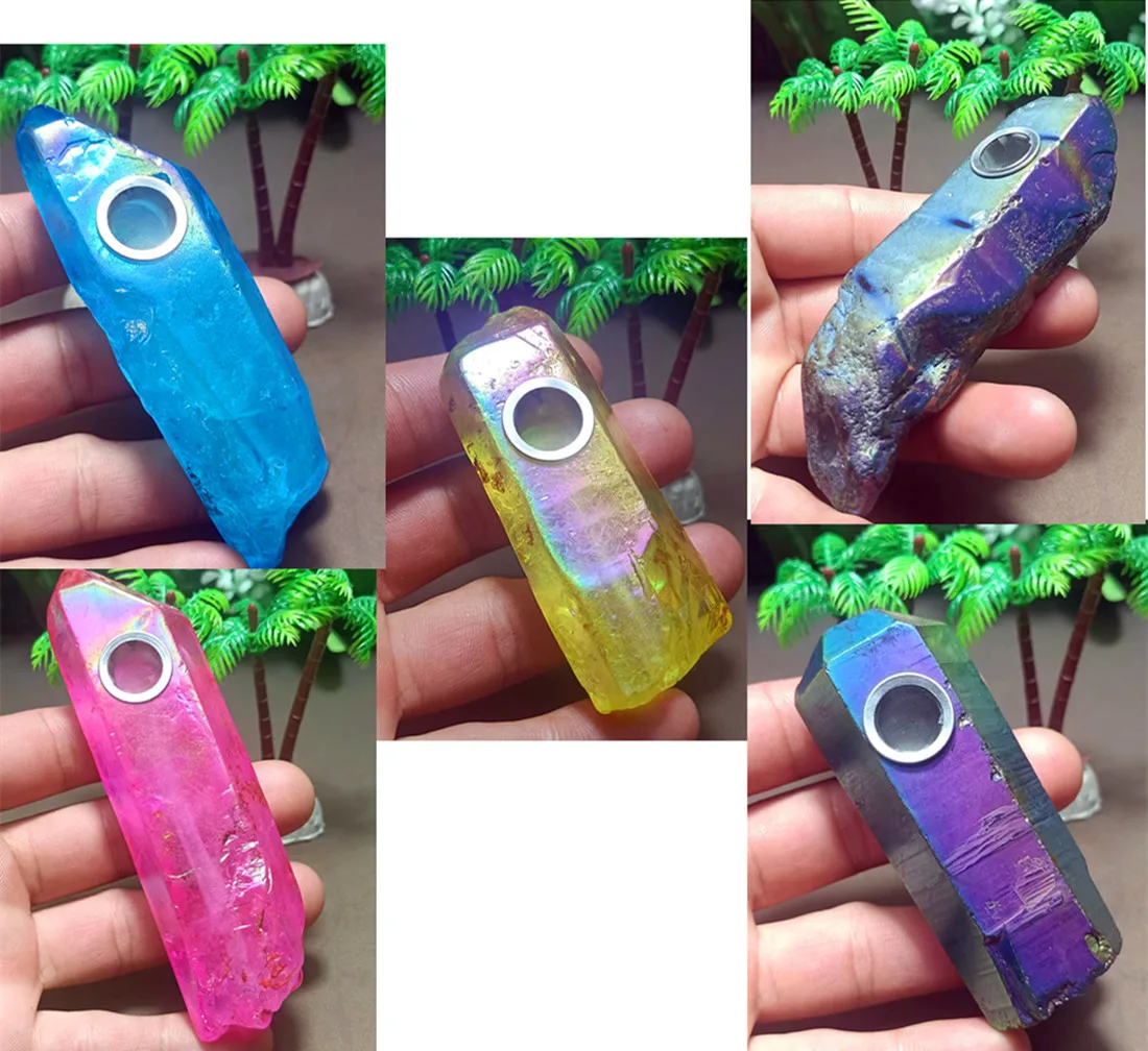 

Натуральный кварцевый кристалл energy Angel aura Reiki курительная трубка лучший подарок для праздничного торжества