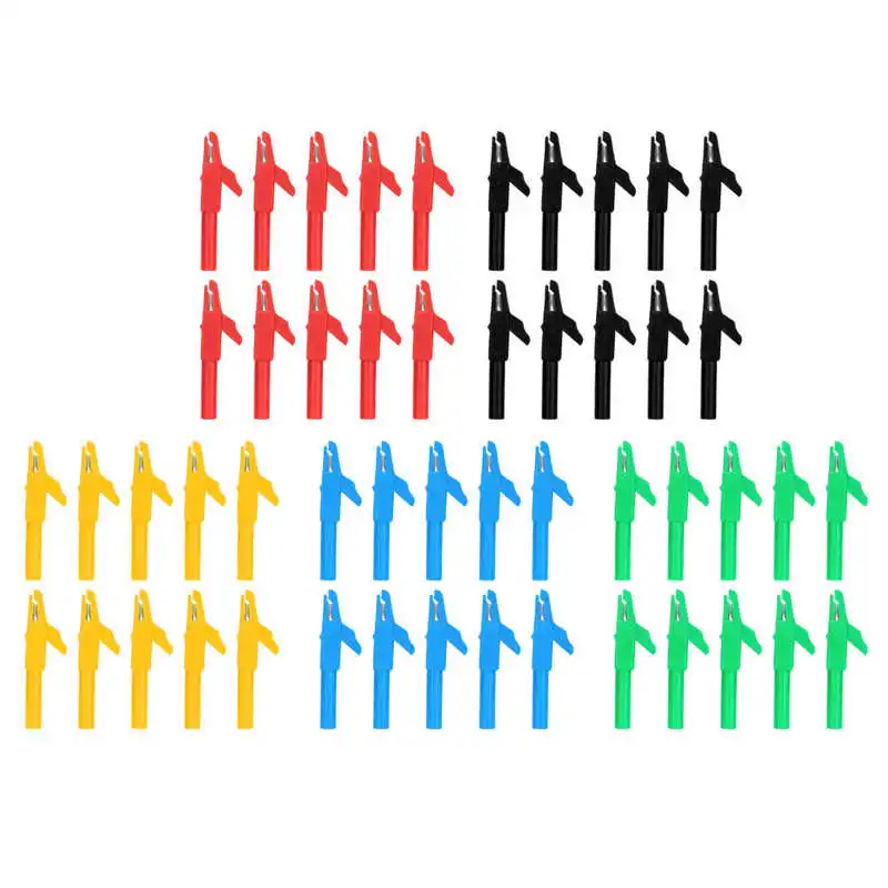 

Test Clamp Insulated Safety Clip Easy Operation with 4mm Banana Jack Socket for Car for Truck for Boat