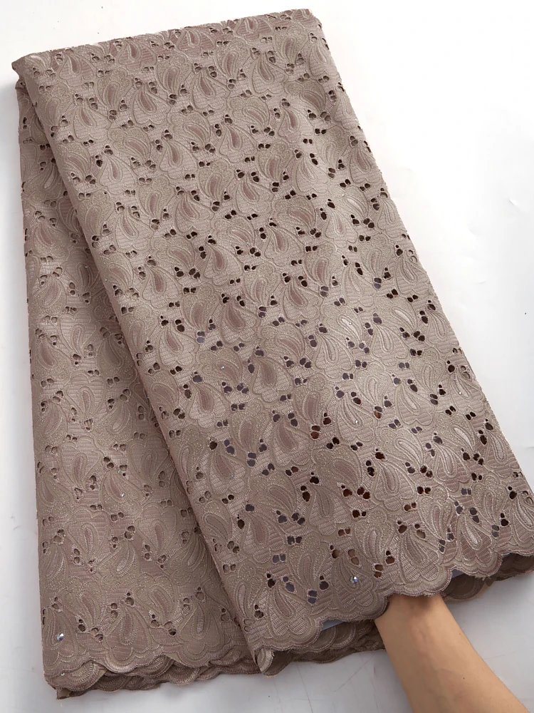 

5 Yards African Lace Fabric Latest Swiss Voile Lace Fabrics High Quality 2022 Garment Sewing For Traditional Party Dress A2773