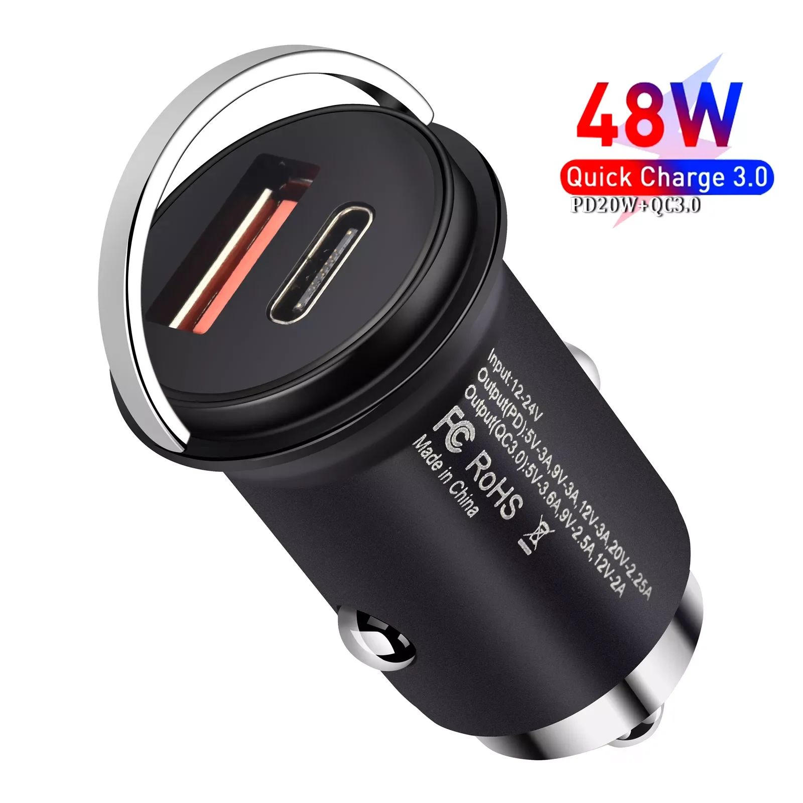 

Mini car charger USB Car Charger Quick Charge 3.0 QC PD Type C Fast Car USB C Charger For iPhone Xiaomi Cellphones CABL charger