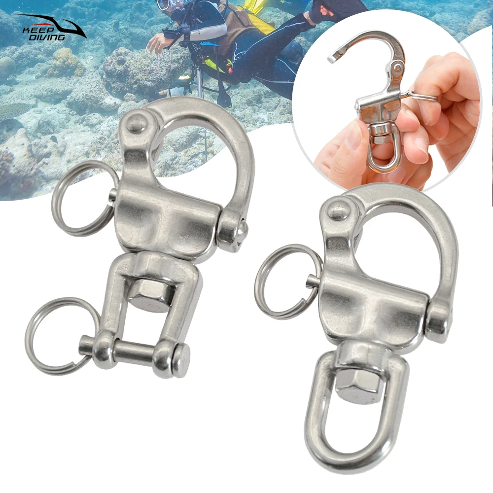 

316 Stainless Steel Swivel Shackle Quick Release Snap Hook Anchor Chain Eye Shackle Sailing Rigging Shackles Diving Accessories