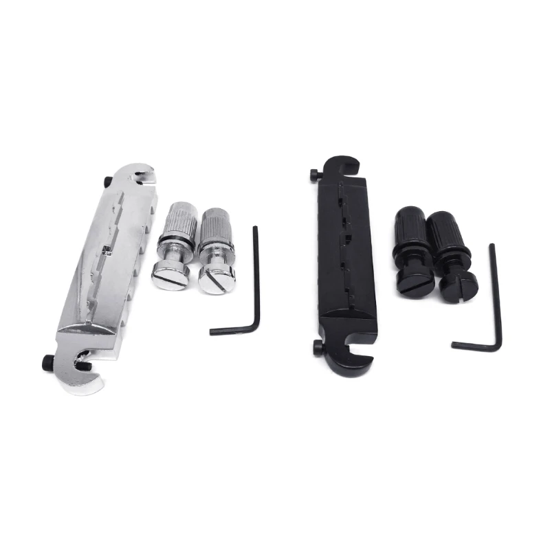 

Adjustable Wraparound Guitar Bridge Small Integrated Bridge Tailpiece without Code For LP Style Electric Guitar Parts