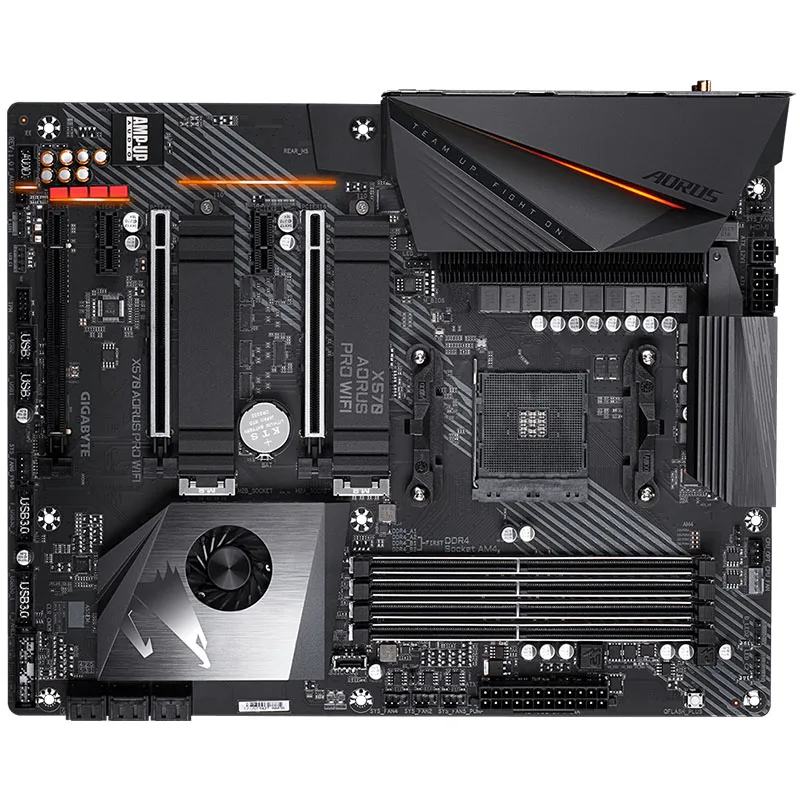 Материнская плата Gigabyte Socket AM4 X570 AORUS PRO WIFI AMD Ryzen PCI-E 4.0 DDR4 128 ГБ Поддержка Bluetooth 5.0 ATX NEW