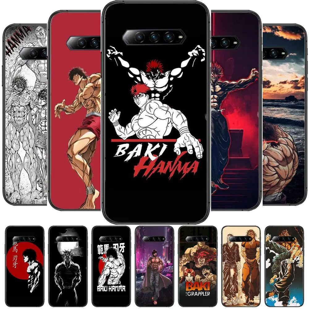 

Baki Hanma anime Phone Case For xiaomi redmi Black Shark 4 Pro 2 3 3s Cases Helo Black Cover Silicone Back Prett mini cover fund