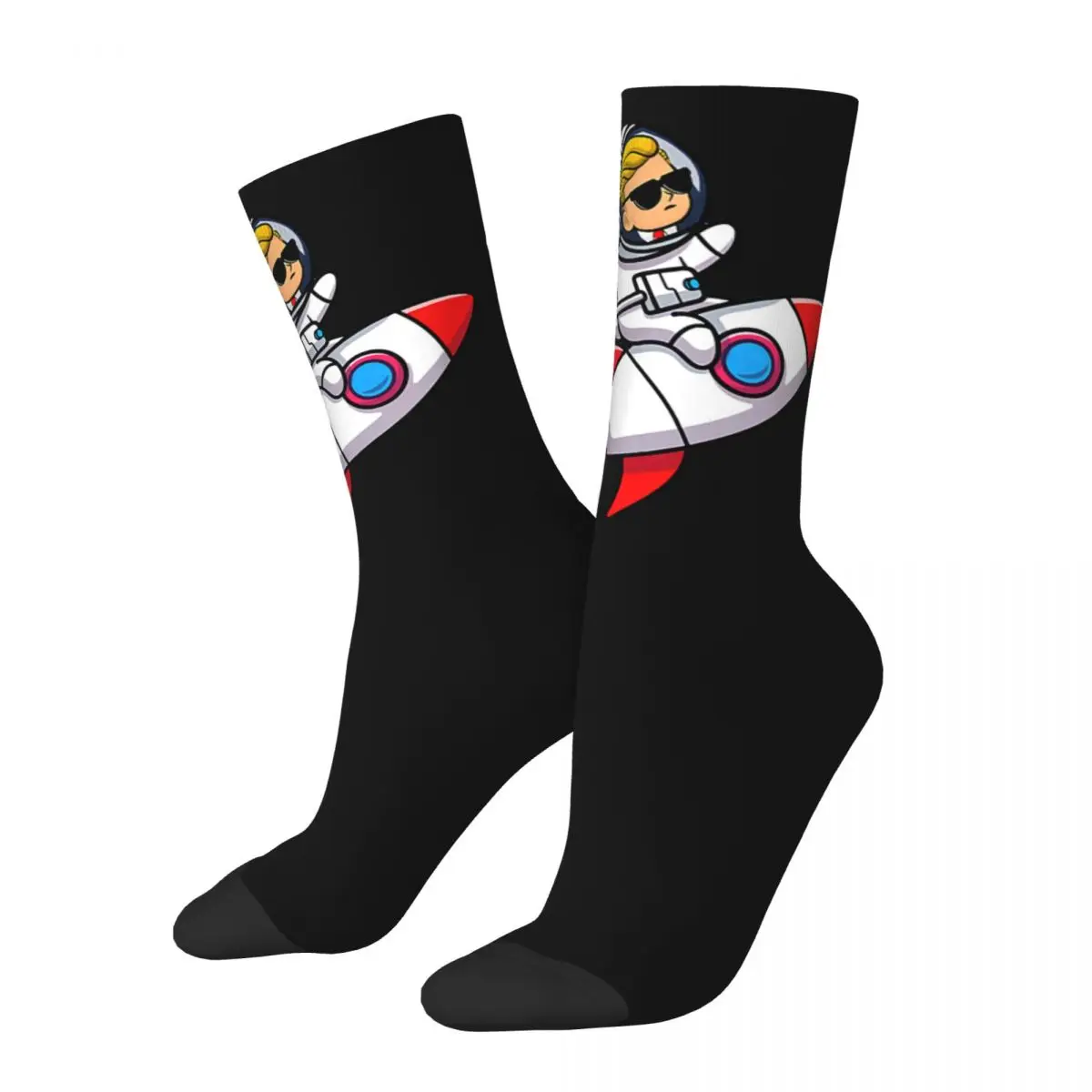 

Hip-hop Thank You AMC Stonk To The Moon WSB Basketball Socks Polyester Middle Tube Socks for Women Men Sweat Absorbing