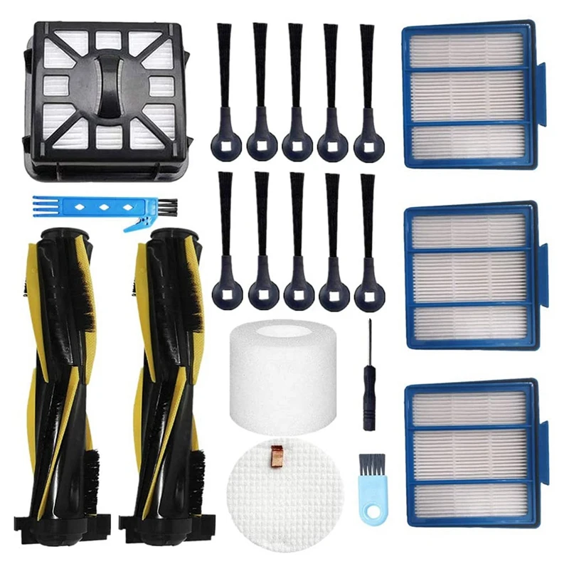 

New-20Pcs HEPA Filter Accessories Kit For Shark IQ R101AE (RV1001AE) IQ R101 (RV1001) Robot Vacuum Cleaner Replacement Parts