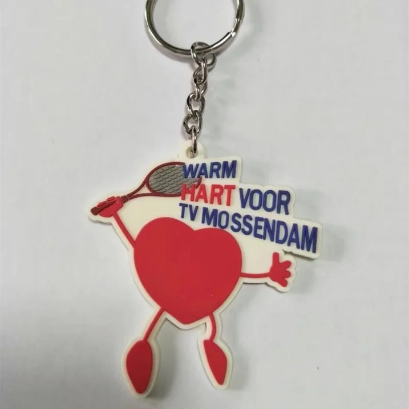 Брелок с красным сердцем для рекламы подвеска ключей на заказ аксессуары оптовая