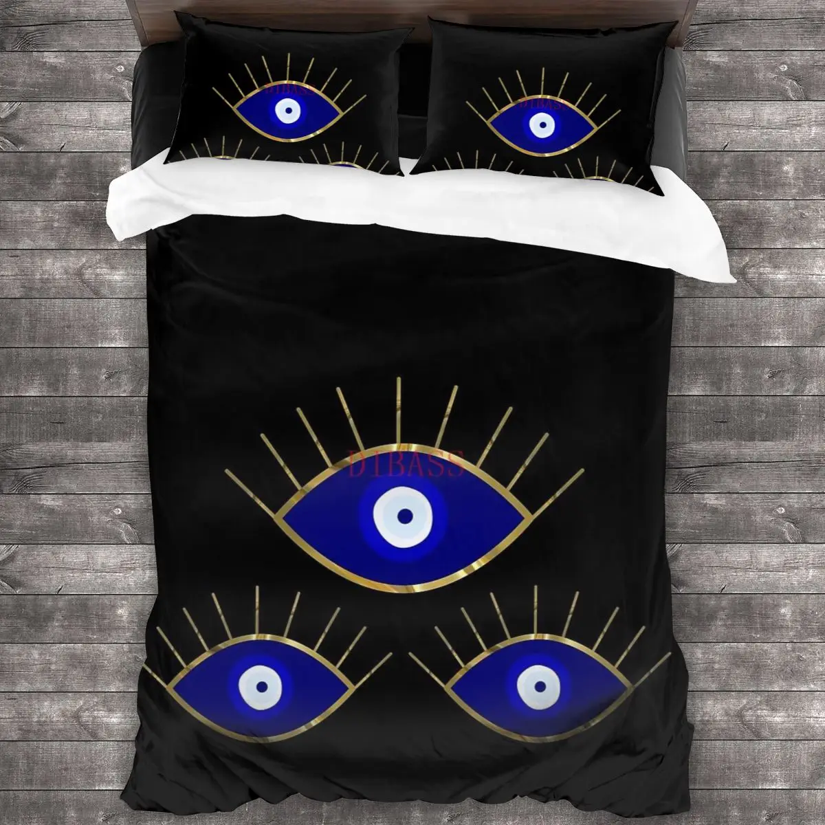 

I See You Evil Eye Soft Microfiber Comforter Set with 2 Pillowcase, Quilt Cover With Zipper Closure King Size Comforter Cover