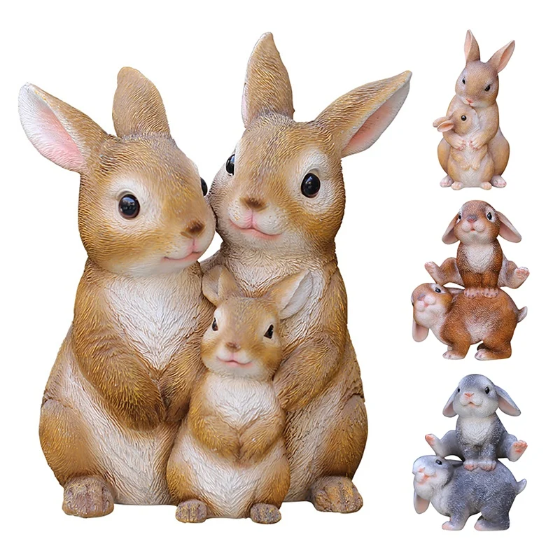 

Статуэтка зайца для сада, животного, зайца, садовый Кролик для патио, газона, дома, двора, художественные фигурки