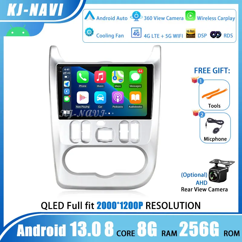 

Android 13 для Renault Logan 1 Sandero 2009 2010 2011 2012 2013 2014 2015 Автомагнитола мультимедийный видеоплеер навигация