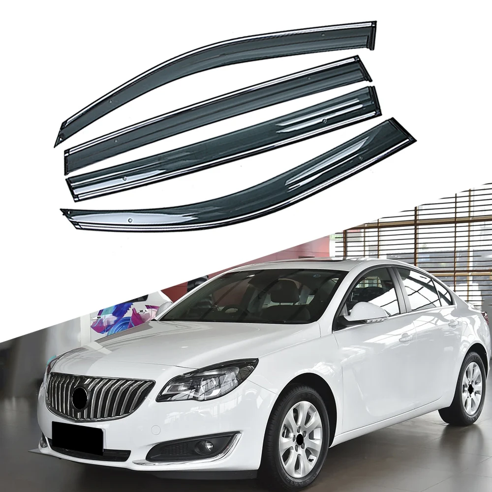 

For BUICK REGAL 2009-2017 Car Window Sun Rain Shade Visor Shield Shelter Protector Cover Trim Frame Sticker Exterior Accessories