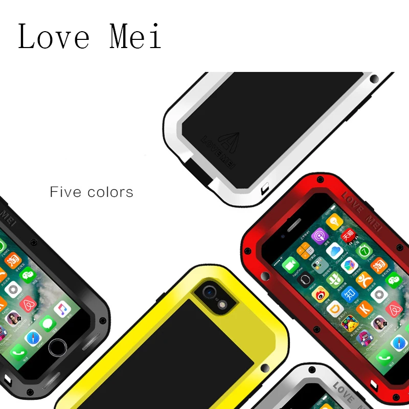 

Защитный чехол LOVE MEI для Apple iPhone 7, мощный грязеотталкивающий ударопрочный Алюминиевый металлический чехол для iPhone 7 Plus, чехол-накладка