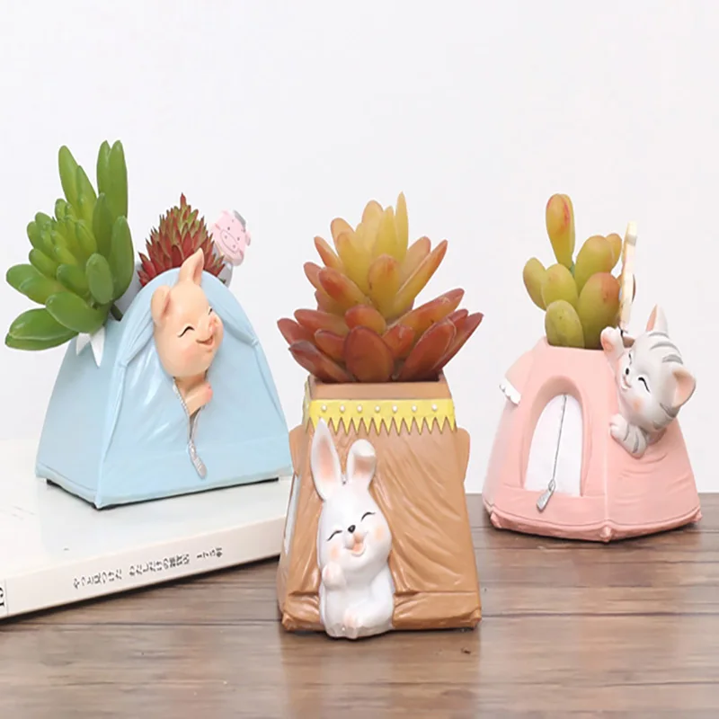 

Flower Pot Genshin Plants Decoration Home Decor Room Impact Maison Kawaii Desk Accessories Bastet Figurine Decoração Totoro Figu