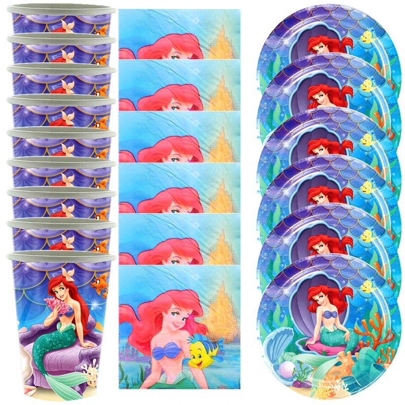 60 шт./партия декоративные столовые приборы в виде маленькой Русалочки