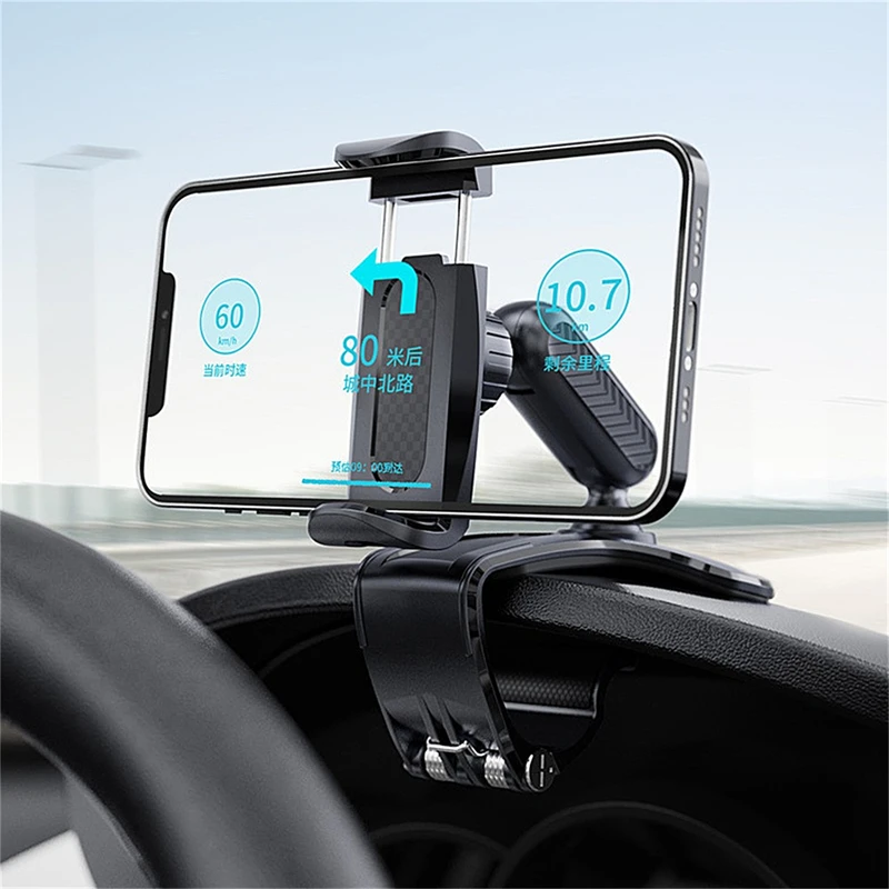 

Auto Mobile Phone Mount GPS Bracket Adjustable 360° Cellphone Stand Car Accessories Holder Universal Car Dashboard Phone Holder