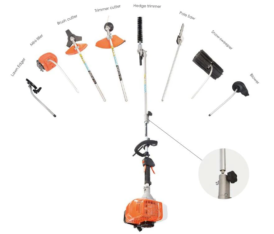 Функциональный садовый инструмент formulti 52 куб.см бензиновый триммер для травы