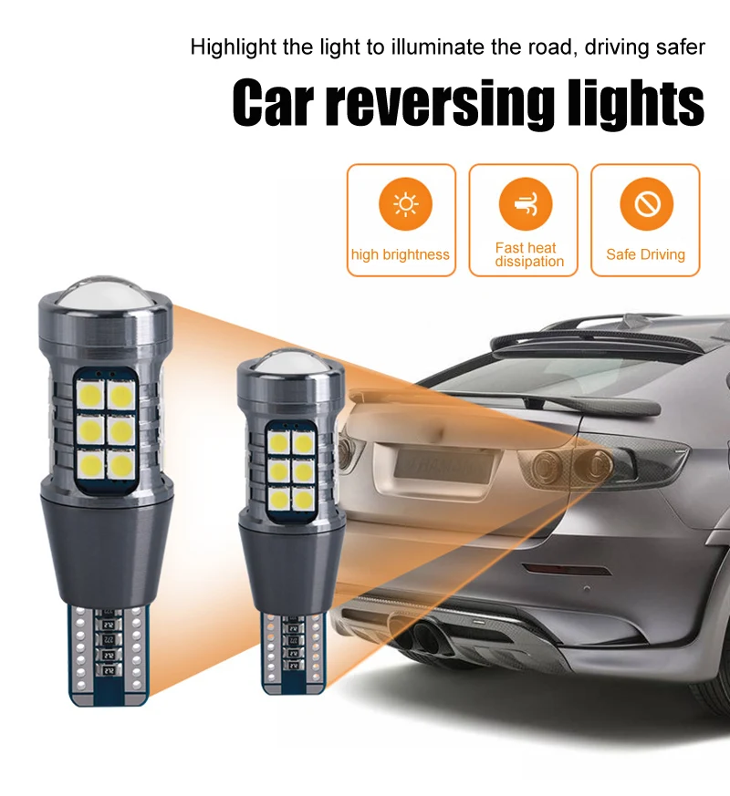 1x T15 W16W WY16W 921 3030 SMD автомобильный внутренний светодиодный светильник