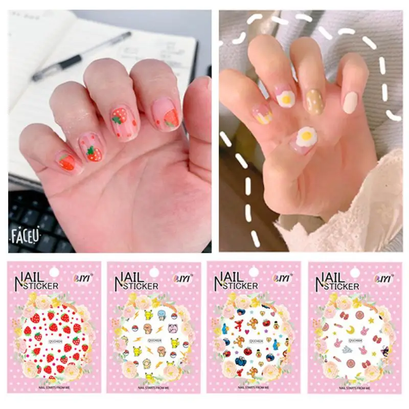 

Nail Stickers Enhancement Back Glue Stickers Decals Manicure Summer Small Fresh Decorations Nail Art Accessories