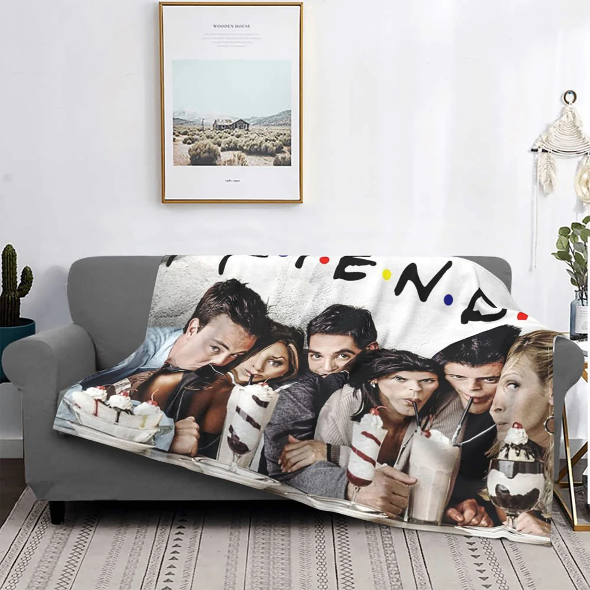 

Friends TV Show American Flannel Throw Blankets Rachel Monica Joey Ross Chandler Blanket for Bedding Couch Soft Quilt
