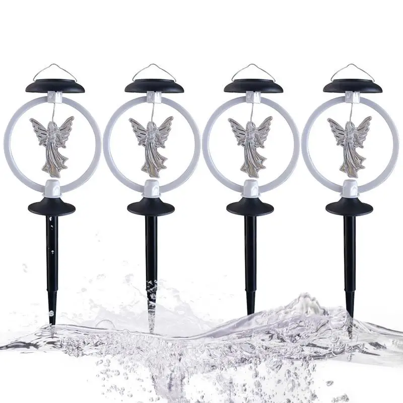 

Solar Pathway Lights Garden Stake Outdoor Decoration Pathway Light 4pcs/set IP65 Waterproof Angel Statue With Stake Decorative