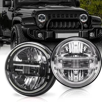2pcs 7 inch led headlights drl hilo beam round headlamp for offroad lada 4x4 niva uaz hunter hummer jeep wrangler jk
