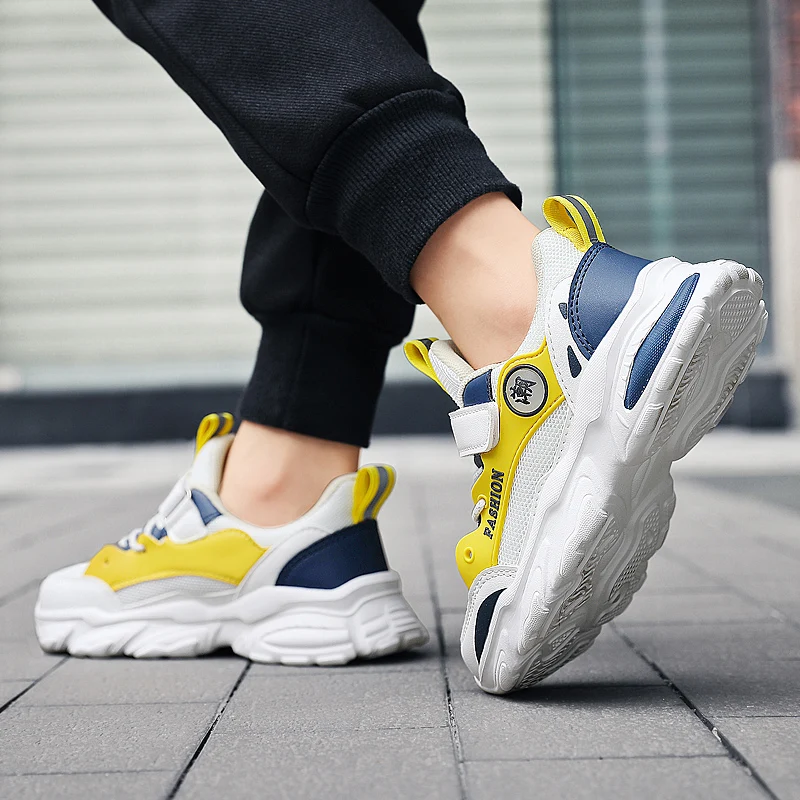 2023 New Kids Shoes Children Fashion Sports Shoes Breathable Lightweight Boys Girls Running Shoes Mesh Children Casual Shoes