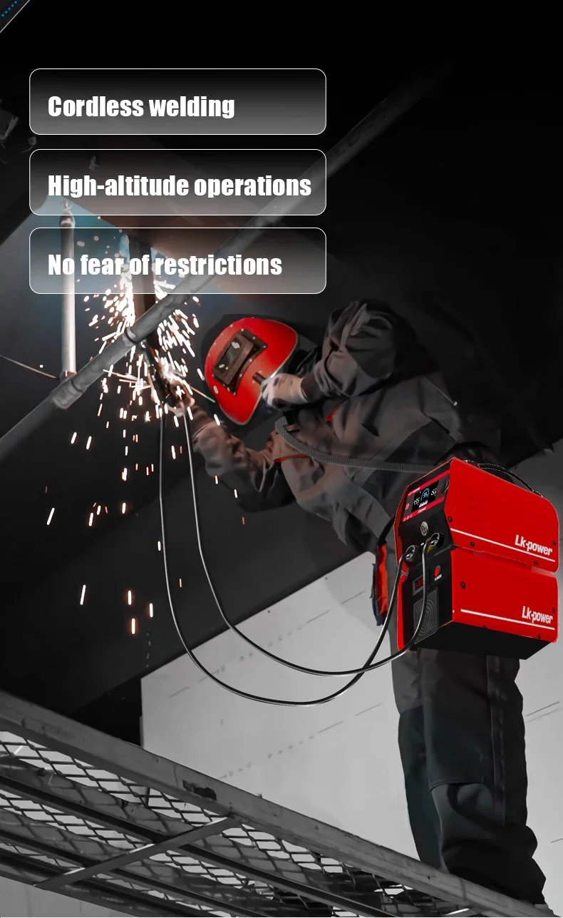 Профессиональный сварочный аппарат с литий-ионным аккумулятором 240 Втч 160 А