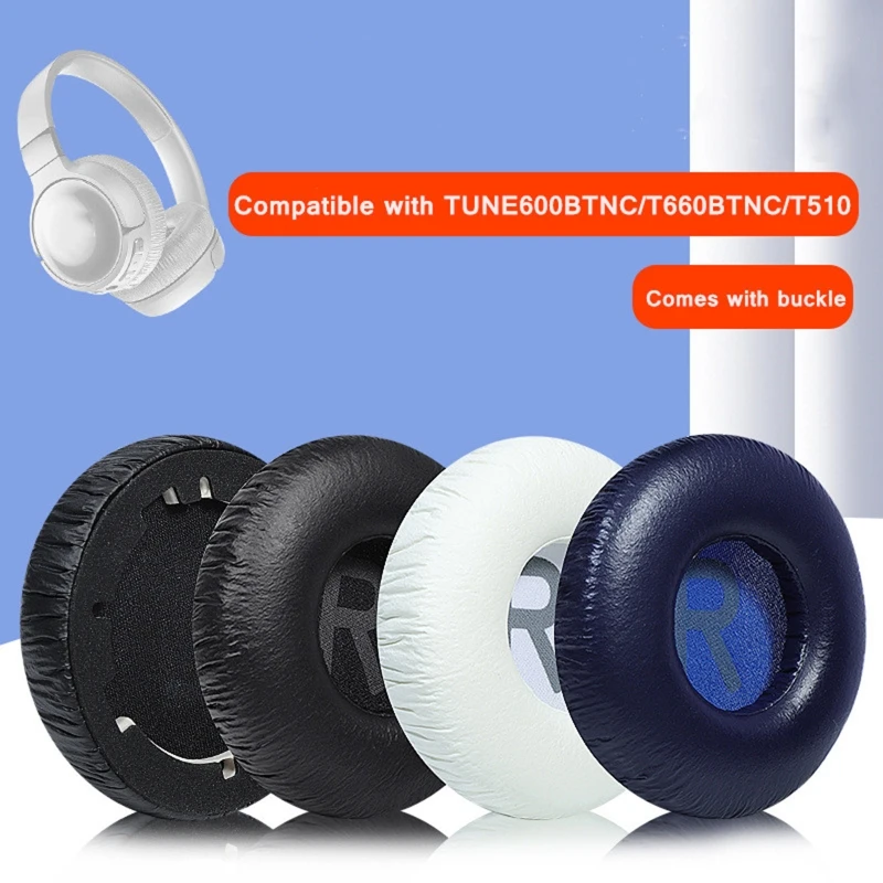 

Headset Replace Accessories Compatible with TUNE600BTNC/660NC/T600BT Skin-friendly Ear Pad Headphone Cover Earmuffs