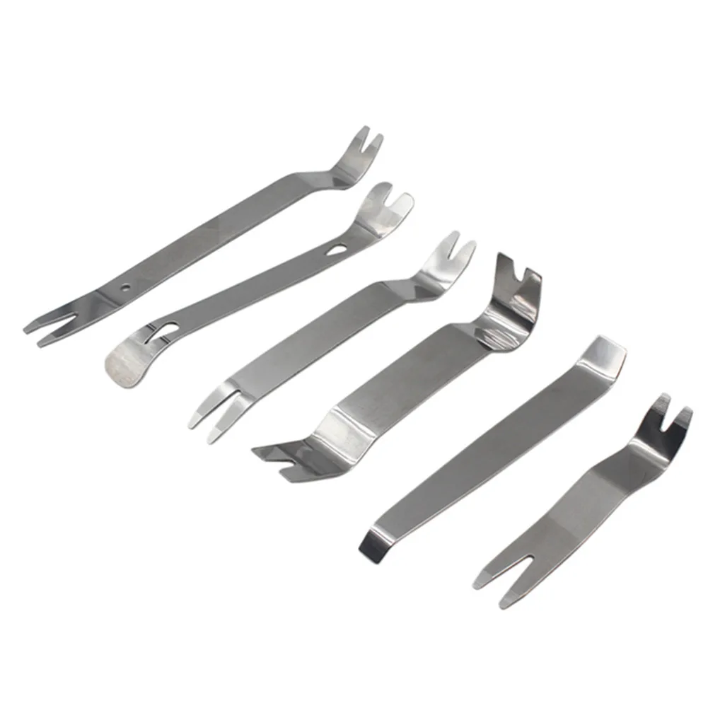 

Car Inner Removal Tool 6pcs Kit Trim Puller Kit Radio Door Clip Panel Trim Dash Audio Removal Installer Pry Tool Fastener Remove