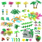 Строительные блоки, аксессуары для дома, город, друзья, MOC, растение, дерево, трава, цветок, детали сделай сам, креативные кирпичи, 3471, 30176, 32607, игрушки