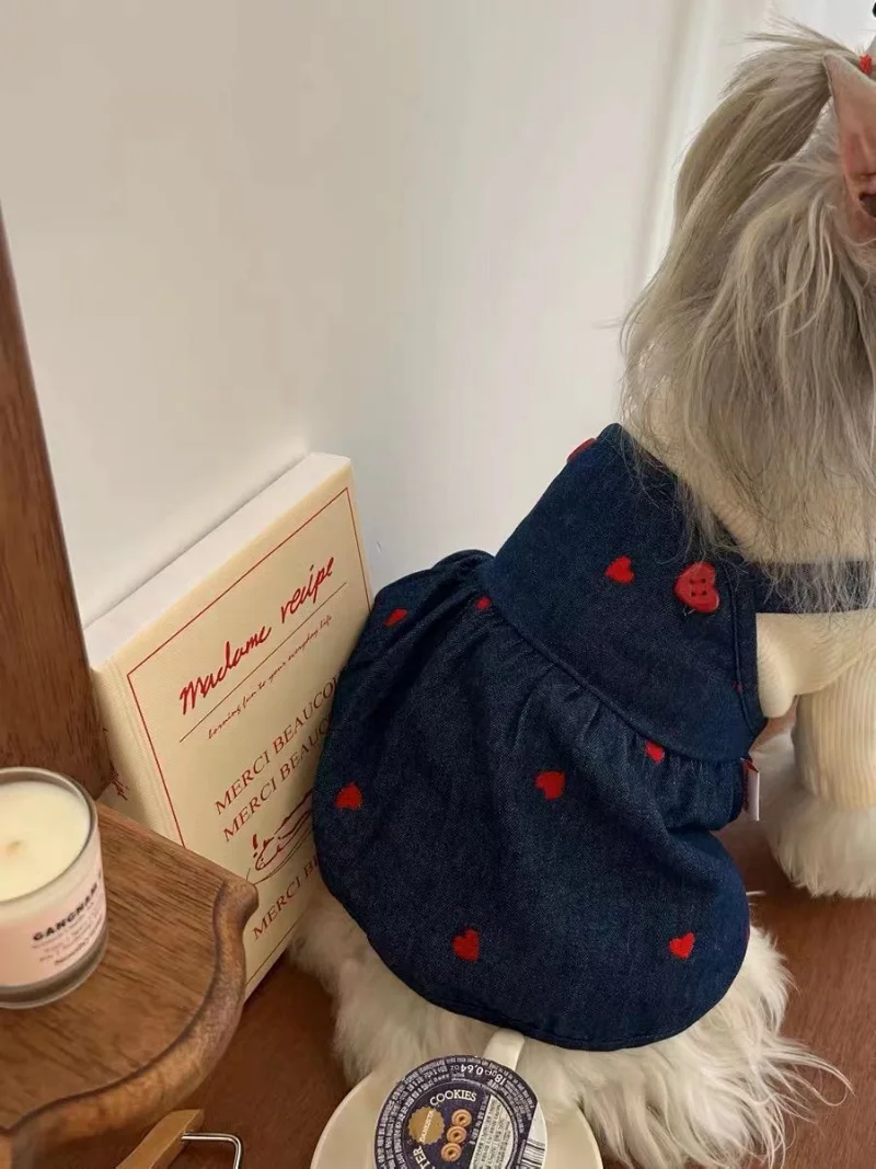 Heart Dog Dress Pet Clothes Wholesale
