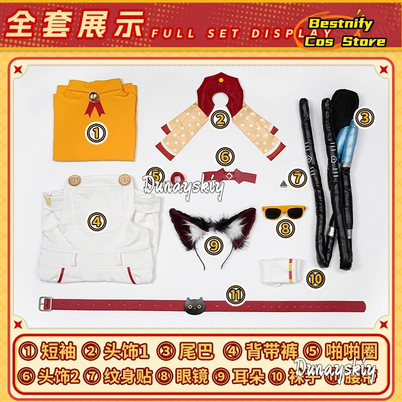 Фото Nekomiya Mana Delivery Driver Косплей Zenless Zone Zero Костюм {Bestnify Cos}KAWAII Комбинезон Женский Костюм Маскировка на Хэллоуин №5