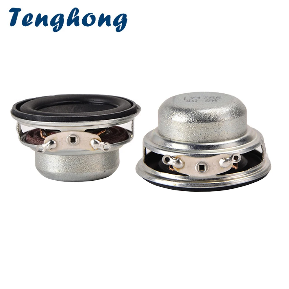 

Tenghong 2pcs 40MM Mini Audio Portable Speaker Unit 4 Ohm 5W Full Range Speakers 18 Core Rubber Edge Home Theater Loudspeakers